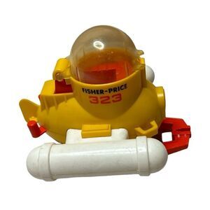 Vintage 1979 Fisher Price Aero-Marine Search Team Adventure People Submarine 323